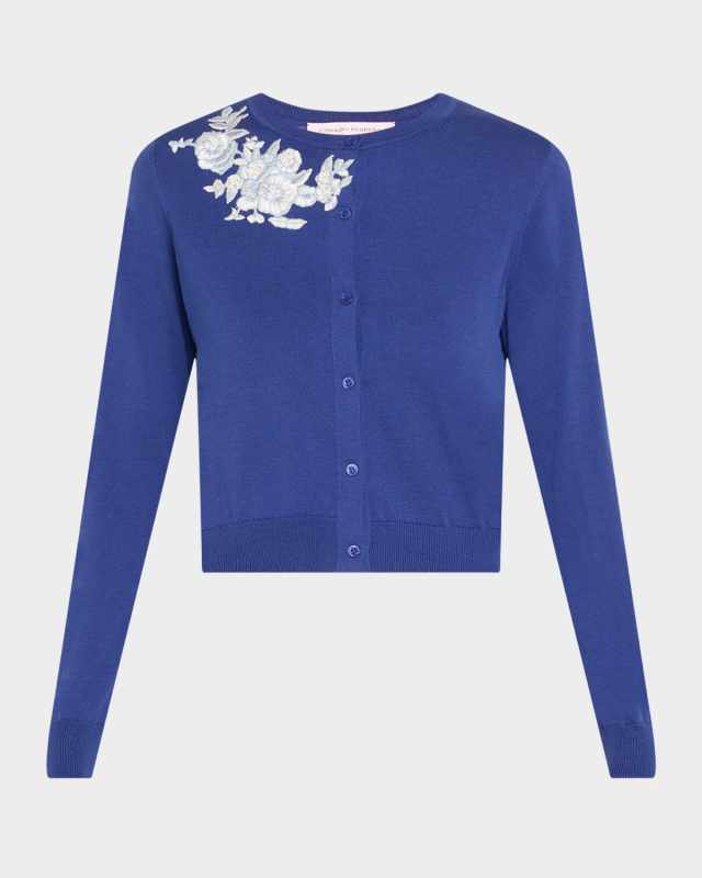 Emb Ls Cn Cardigan